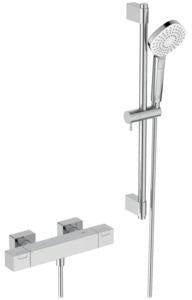 Ideal Standard Brausekombination Ceratherm C100 Square mit Brausethermostat Chrom 60 cm