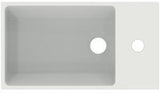 Ideal Standard Handwaschbecken Extra 450x250x150mm, 1 Hahnloch rechts, mit Überlauf, geschliffen, Weiß