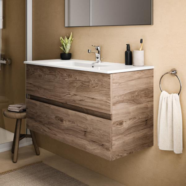 Ideal Standard MWT-Unterschrank Eurovit+ 1000mm, 2 Auszüge, grau lackiert, wandhängend, Softclose