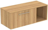 Ideal Standard i.life B Möbel-Set 120 cm mit Auszug & offenem Fach, Chrom/Weiß matt