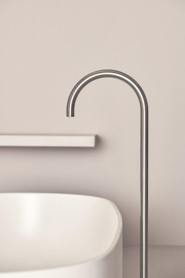 Ideal Standard Wanneneinlauf Joy freistehend Brushed Gold – Bodenstehender Auslauf mit Strahlregler