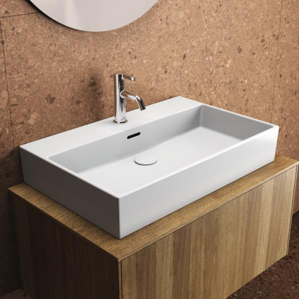 Ideal Standard Waschtisch Extra 700x450x150mm geschliffen Weiß mit 1 Hahnloch und Überlauf