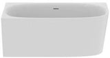Ideal Standard D-Form-Badewanne Dea 1500x750x610 mm Weiß für Wandanbindung links mit Ablauf