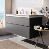 Ideal Standard Möbelwaschtisch La Dolce Vita 1260 mm, 1 Hahnloch, Überlauf, Ablage rechts, Weiß