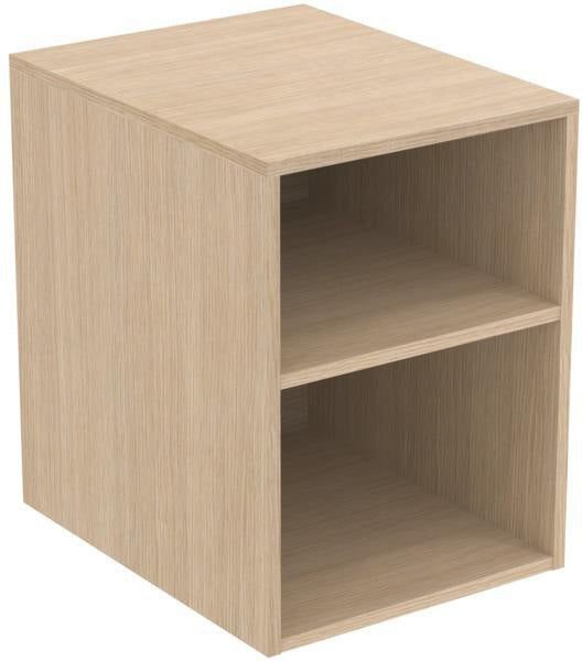 IDEAL STANDARD Finesse Seitenelement 400x505x540mm Greige matt – Wandhängend mit 2 offenen Fächern