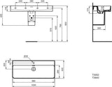Ideal Standard Strada II Waschtisch 1000x430mm Weiß ohne Hahnloch mit Überlauf