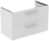 IDEAL STANDARD i.life B Möbelwaschtischunterschrank 1000 mm Weiß Matt, 2 Auszüge, Siphon links
