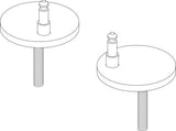 Ideal Standard Scharniersatz Dämpfer 18mm für WC-Sitze – Sanitär Zubehör