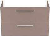 IDEAL STANDARD i.life B Möbelwaschtischunterschrank 1000 mm Weiß Matt, 2 Auszüge, Siphon links