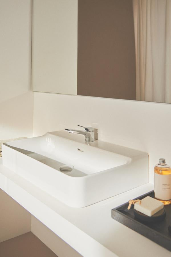 Ideal Standard Conca Aufsatzwaschtisch 800x450x145 mm, 1 Hahnloch, ohne Überlauf, geschliffen, Weiß