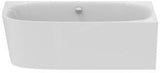 Ideal Standard D-Form-Badewanne Dea 1800x800x610mm weiß für Wandanbindung rechts mit Ablauf