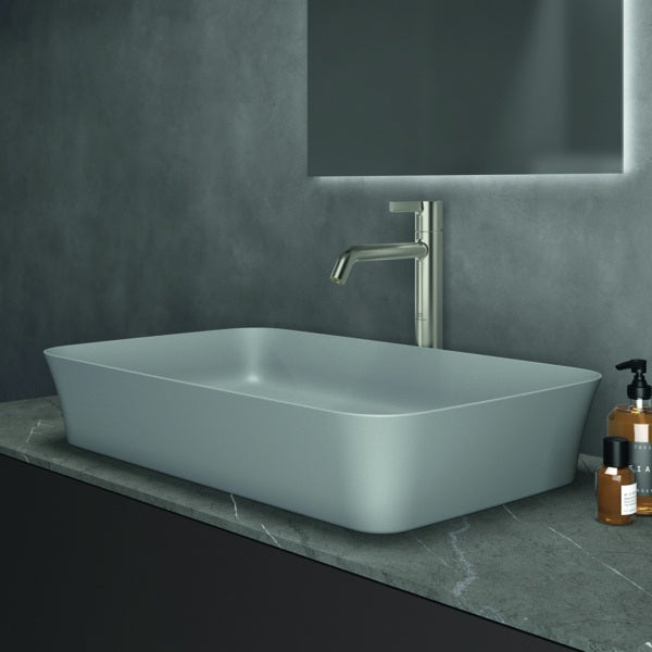 IDEAL STANDARD Ipalyss Schale 650x400x120 mm Seidenweiß – Aufsatzwaschtisch ohne Hahnloch & Überlauf