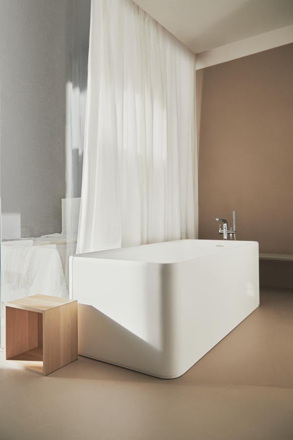IDEAL STANDARD Conca freistehende Körperform-Badewanne 1800x800x600 mm Weiß Matt Mineralguss