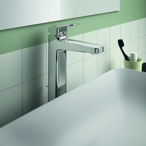 Ideal Standard Ceraplan H250 Waschtischarmatur mit Ablaufgarnitur, 138 mm Ausladung, Chrom