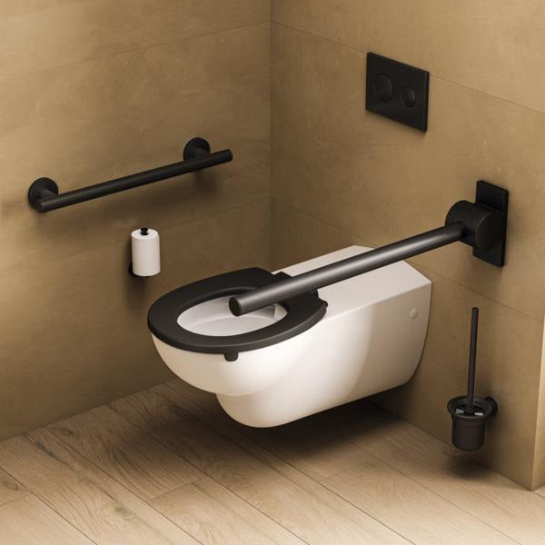 Ideal Standard IOM Bürstengarnitur wandhängend Silk Black Mattglas