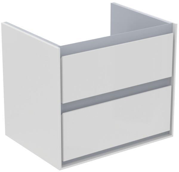 IDEAL STANDARD Connect Air Waschtischunterschrank 600 mm, 2 Auszüge, Weiß Glanz/Matt