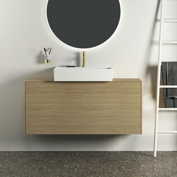 Ideal Standard Zahnputzbecher Conca, rund, Brushed Gold – Wandhängend, Messing, Glas