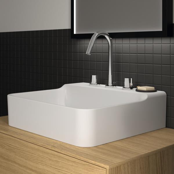 IDEAL STANDARD Conca Aufsatzwaschtisch 500x450x145 mm Weiß mit 3 Hahnlöchern