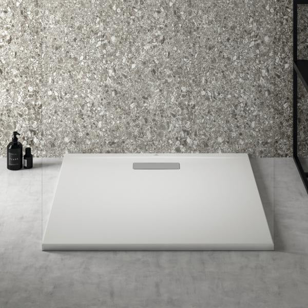Ideal Standard Ultra Flat New Quadrat-Brausewanne 900x900x25 mm Weiß – bodenebener Einbau