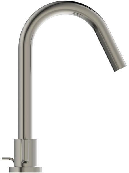 Ideal Standard Joy 3-Loch Waschtischarmatur in Brushed Gold mit Ablaufgarnitur, 127 mm Ausladung