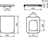 Ideal Standard WC-Sitz Blend Cube Softclosing 365x455x35mm Weiß Duroplast