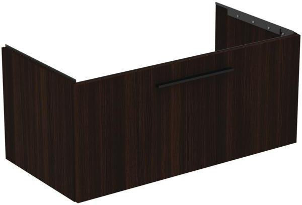 Ideal Standard i.life B Badmöbelset 140 cm – 1 Auszug, 1 offenes Fach, Gr. Schwarz/Weiß matt