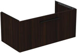 Ideal Standard i.life B Badmöbelset 140 cm – 1 Auszug, 1 offenes Fach, Gr. Schwarz/Weiß matt
