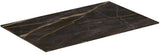 Ideal Standard Waschtischplatte Conca aus Keramik 602x373x6 mm in Marmor Noir Desir