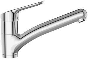 Ideal Standard Ceraflex Küchenarmatur mit Handbrause, Niederdruck, ausziehbar, Chrom