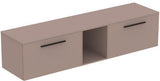Ideal Standard i.life B Möbel-Set 200 cm – 2 Auszüge, 1 offenes Fach, Gr. Schwarz/Weiß matt