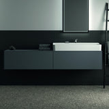 Ideal Standard Conca Waschtischunterschrank 1987 mm weiß mit 2 Auszügen und Ausschnitt