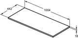 Ideal Standard Holzkonsole Connect Air für US 600 mm, 604x442x18 mm, Hellgrau glänzend & Weiß matt