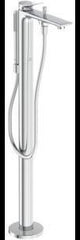 IDEAL STANDARD Conca freistehende Wannenarmatur mit Stick-Handbrause, 204 mm Ausladung, Silver Storm