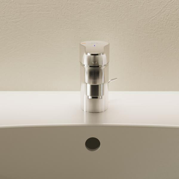 IDEAL STANDARD Cerabase Waschtischarmatur Chrom 106 mm mit Metall-Ablaufgarnitur und Push-Open-Ventil