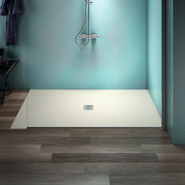 Ideal Standard Ultra Flat S + Rechteck-Brausewanne 1800x1000mm, Ablauf zentriert, Weiß Matt