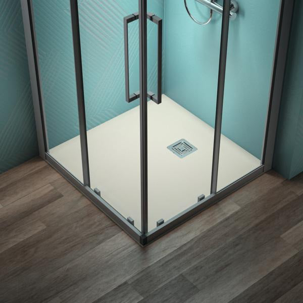 Ideal Standard Ultra Flat S+ Quadrat-Brausewanne 900x900mm Mineralguss Weiß Matt – Rutschhemmend