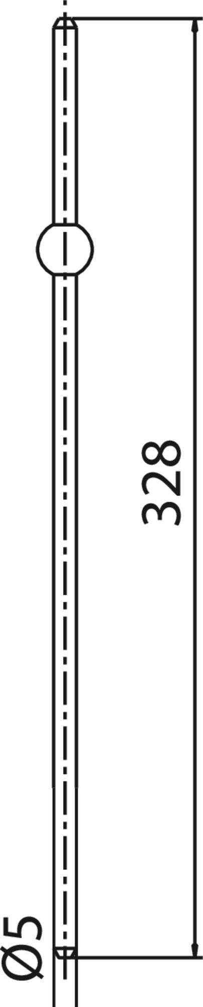 IDEAL STANDARD JADO Querstange 5 mm x 328 mm Chrom – Ersatzteil für Armaturen