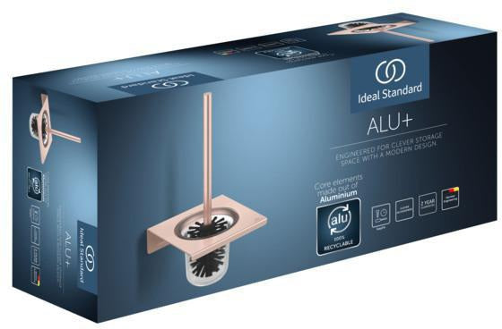 Ideal Standard WC-Bürstengarnitur Alu+ Rose – Wandhängend, verdeckte Befestigung