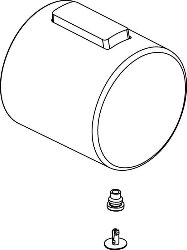 Ideal Standard IS Thermostatgriff mit ISI-Logo, Chrom – Drehknopf für Thermostatarmaturen