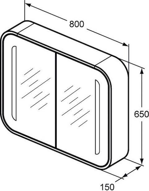Ideal Standard Spiegeltür Dea für T7856, Anschlag rechts, Ersatzteil