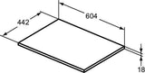 Ideal Standard Holzkonsole Connect Air für US 600 mm, 604x442x18 mm, Eiche grau Dekor & Weiß matt