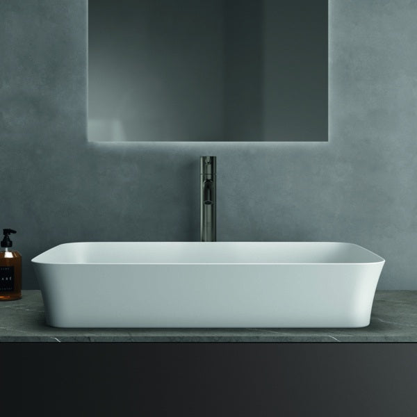IDEAL STANDARD Ipalyss Schale 650x400x120 mm Seidenweiß – Aufsatzwaschtisch ohne Hahnloch & Überlauf