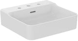 Ideal Standard Conca Aufsatzwaschtisch 500x450x165 mm Weiß mit 3 Hahnlöchern und Überlauf