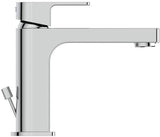 Ideal Standard Edge Waschtischarmatur Slim mit Ablaufgarnitur, 5 l/min, BlueStart, Chrom