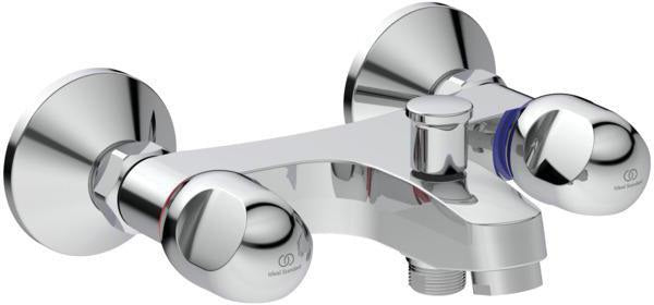 IDEAL STANDARD Alpha Badearmatur Zweigriff Chrom 153 mm Ausladung – Wandmontage