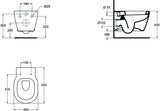 Ideal Standard Wandtiefspül-WC Connect 360x540x340 mm Weiß – Kristallporzellan, 4,5/6 l