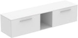 Ideal Standard i.life B Möbel-Set 200 cm mit 2 Auszügen und offenem Fach in Chrom Weiß matt