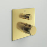 Ideal Standard Ceratherm C100 Einzelthermostat Unterputz Rosette 163x163mm Brushed Gold