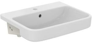 Ideal Standard i.life B Halbeinbauwaschtisch 550x440x170mm Weiß mit 1 Hahnloch und Überlauf