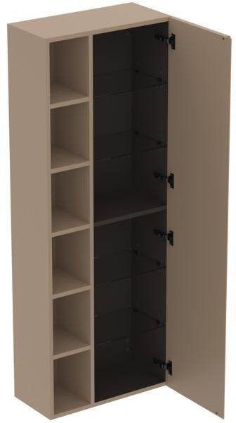 Ideal Standard Hochschrank Finesse 600x300x1600mm, Tür rechts, Greige matt, Softclose